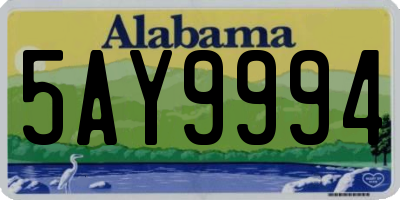 AL license plate 5AY9994