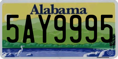 AL license plate 5AY9995