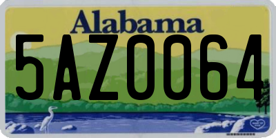 AL license plate 5AZ0064