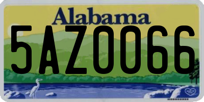 AL license plate 5AZ0066