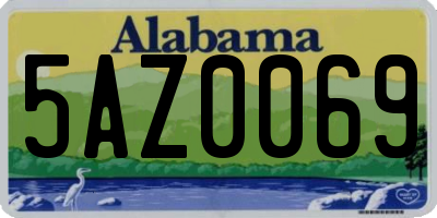 AL license plate 5AZ0069