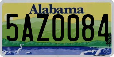 AL license plate 5AZ0084