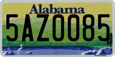 AL license plate 5AZ0085
