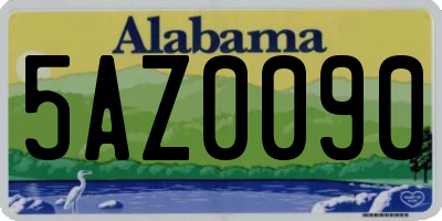 AL license plate 5AZ0090