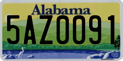AL license plate 5AZ0091
