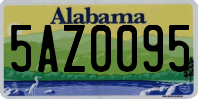 AL license plate 5AZ0095