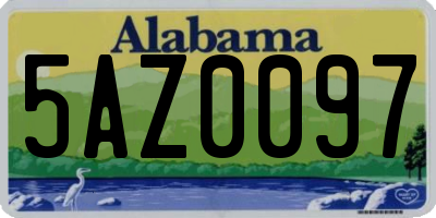 AL license plate 5AZ0097