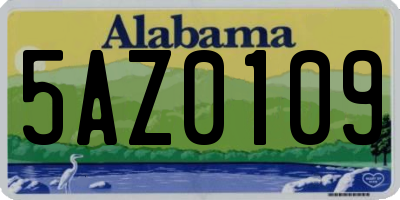AL license plate 5AZ0109