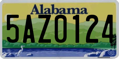 AL license plate 5AZ0124