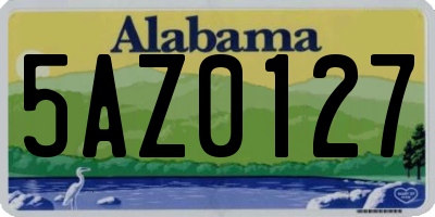 AL license plate 5AZ0127