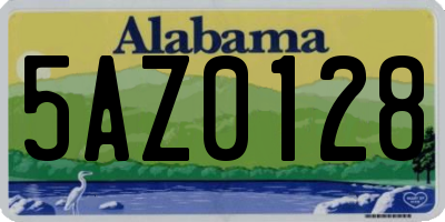 AL license plate 5AZ0128