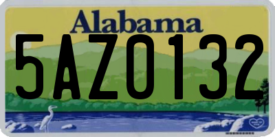 AL license plate 5AZ0132