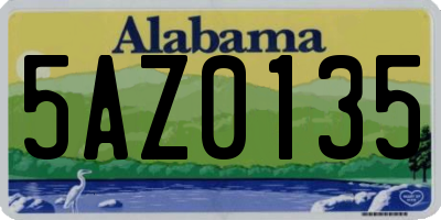 AL license plate 5AZ0135