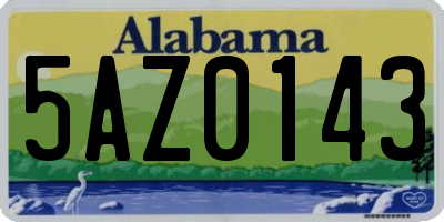 AL license plate 5AZ0143