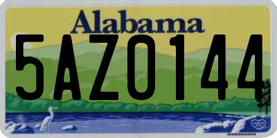 AL license plate 5AZ0144