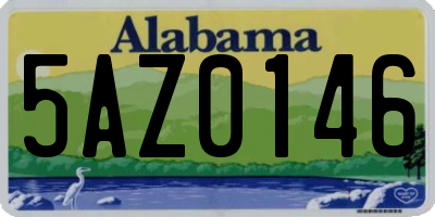 AL license plate 5AZ0146