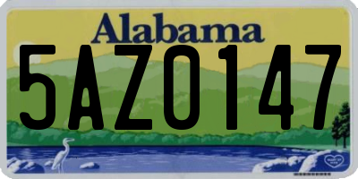 AL license plate 5AZ0147