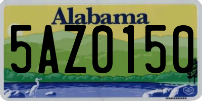 AL license plate 5AZ0150