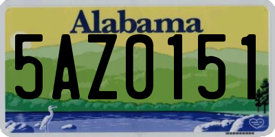AL license plate 5AZ0151