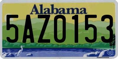 AL license plate 5AZ0153