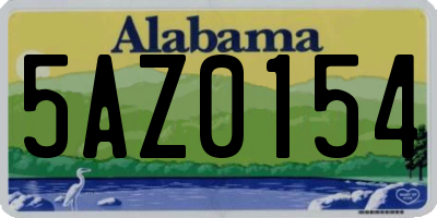 AL license plate 5AZ0154