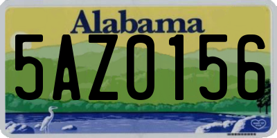 AL license plate 5AZ0156