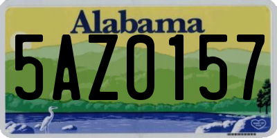 AL license plate 5AZ0157