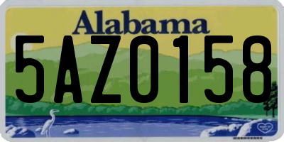 AL license plate 5AZ0158