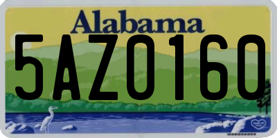 AL license plate 5AZ0160