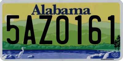 AL license plate 5AZ0161