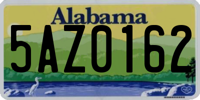 AL license plate 5AZ0162
