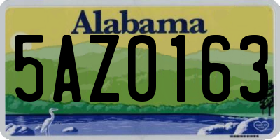 AL license plate 5AZ0163