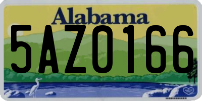 AL license plate 5AZ0166