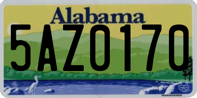 AL license plate 5AZ0170