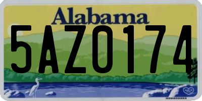 AL license plate 5AZ0174