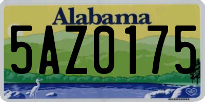 AL license plate 5AZ0175
