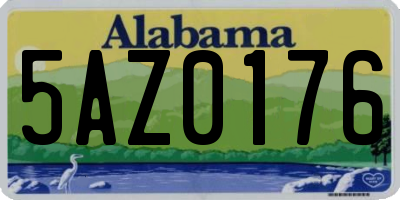 AL license plate 5AZ0176