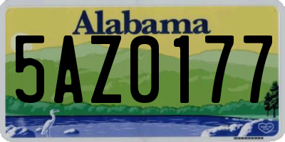 AL license plate 5AZ0177