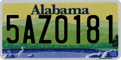 AL license plate 5AZ0181