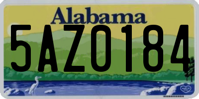 AL license plate 5AZ0184