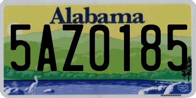 AL license plate 5AZ0185