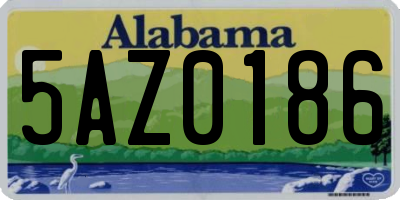 AL license plate 5AZ0186