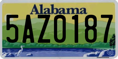 AL license plate 5AZ0187