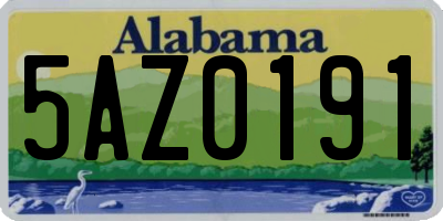 AL license plate 5AZ0191