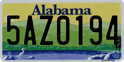 AL license plate 5AZ0194