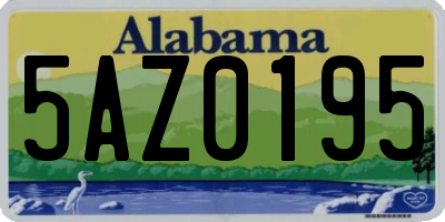 AL license plate 5AZ0195