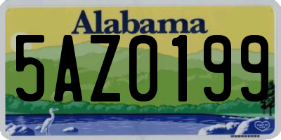 AL license plate 5AZ0199