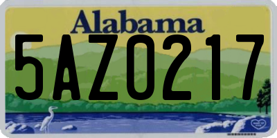 AL license plate 5AZ0217