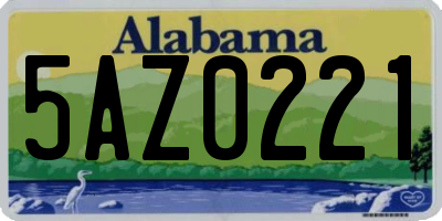 AL license plate 5AZ0221