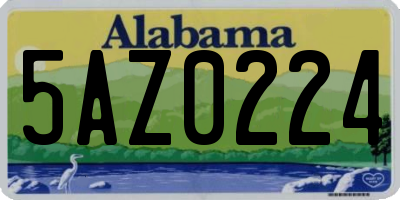 AL license plate 5AZ0224